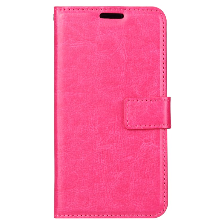 Crazy Horse Wallet Leather Magnetic Case for LG K10 (2018) - Rose-2