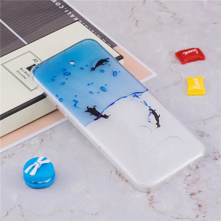 Pattern Printing IMD TPU Mobile Phone Cover Case for LG Q8 - Lovely Penguins-5