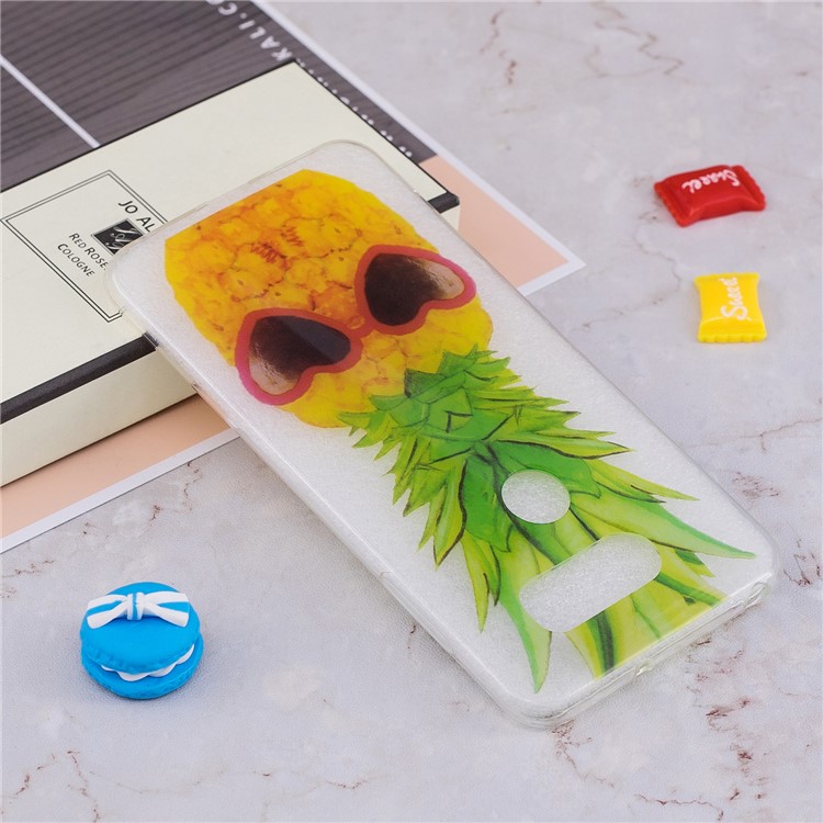 Pattern Printing IMD TPU Soft Phone Case for LG V30 - Pineapple-5