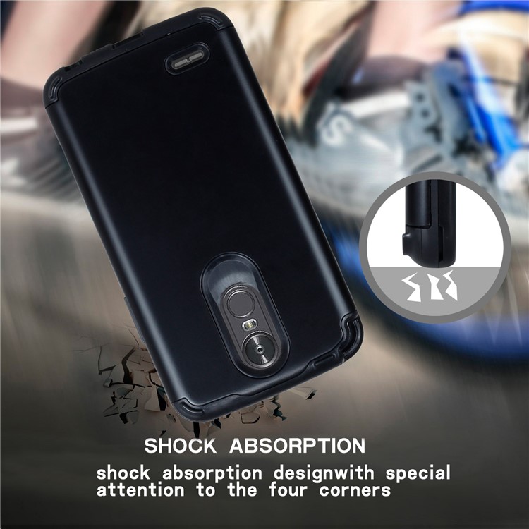 Detachable Shockproof PC + TPU Hybrid Case for LG Stylus 3 - Black-8