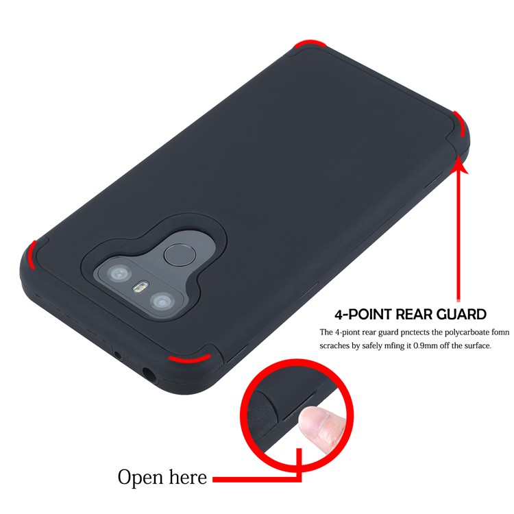 Detachable Shockproof PC + TPU Hybrid Case for LG G6 - Black-5