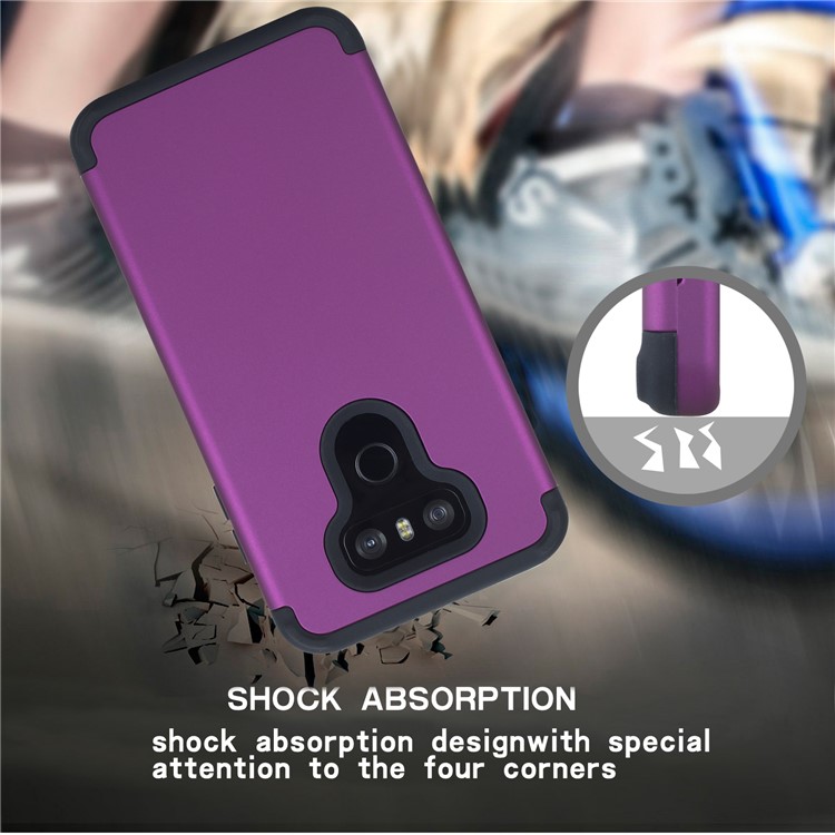 Detachable Shockproof Plastic + TPU Combo Casing for LG G6 - Purple-8