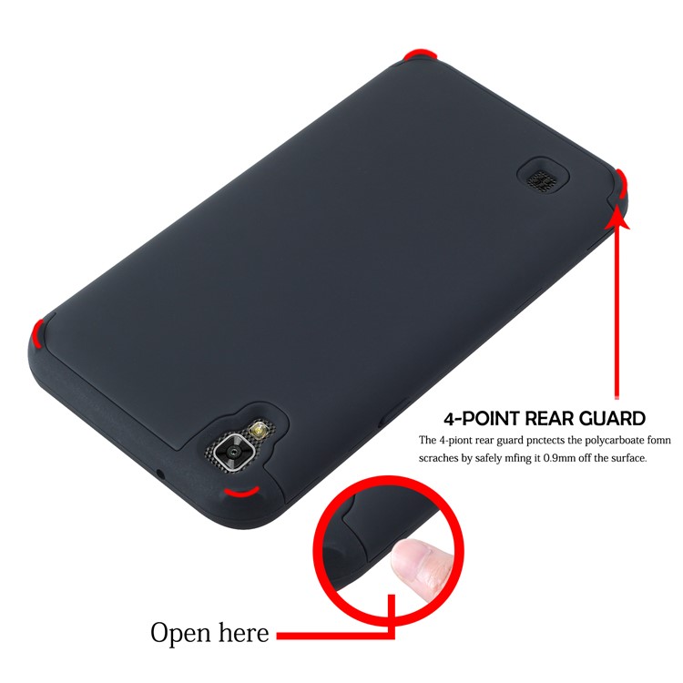 Detachable Shockproof PC + TPU Hybrid Case for LG X Power US Version - Black-5