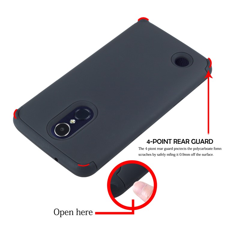 Detachable Shockproof PC + TPU Hybrid Case for LG K8 (2017) US Version - Black-5