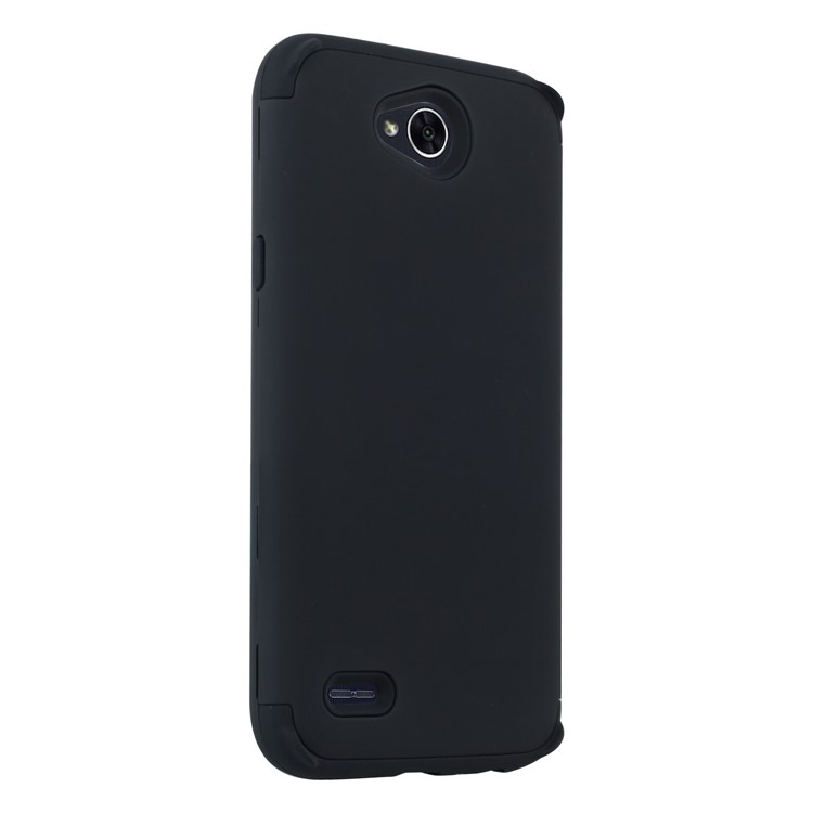 For LG X power2 US Version Detachable Shockproof PC + TPU Hybrid Case - Black-3