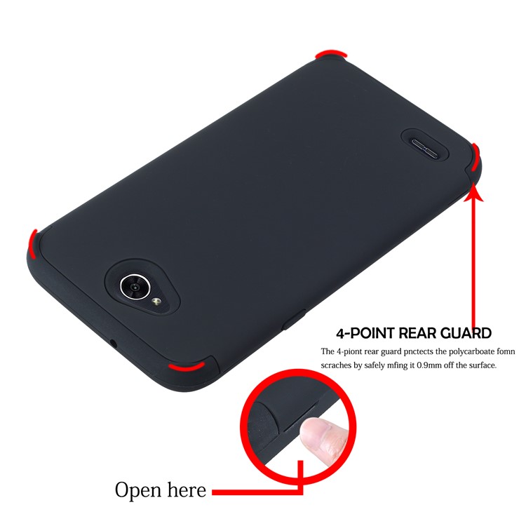 For LG X power2 US Version Detachable Shockproof PC + TPU Hybrid Case - Black-5