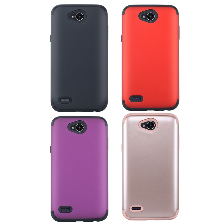 For LG X power2 US Version Detachable Shockproof PC + TPU Hybrid Case - Black-9