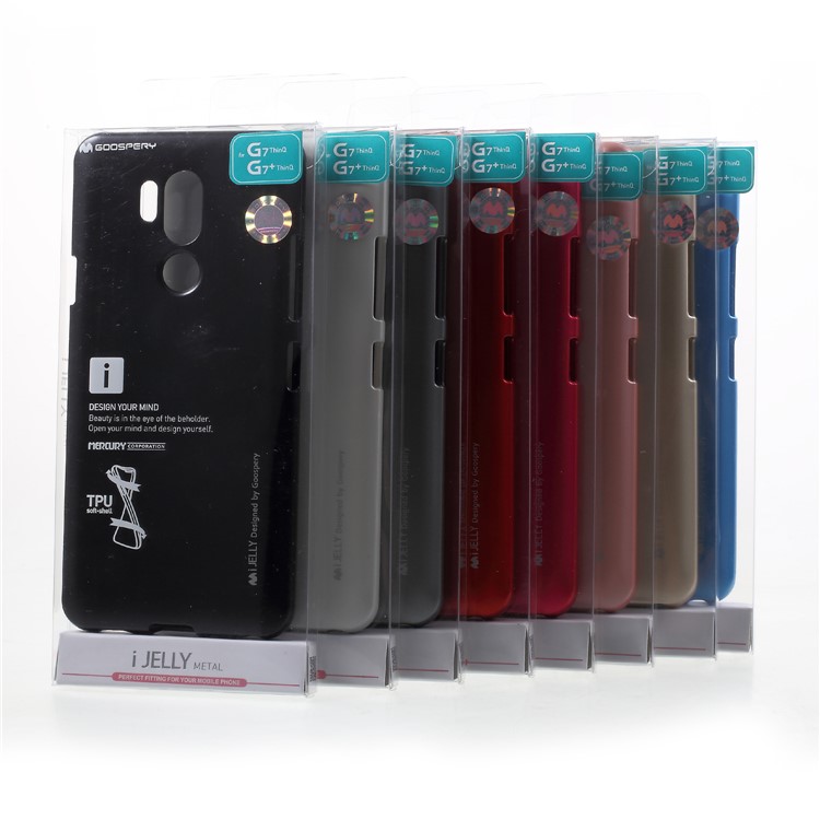 MERCURY GOOSPERY i JELLY Metallic TPU Mobile Phone Case for LG G7 ThinQ - Red-4
