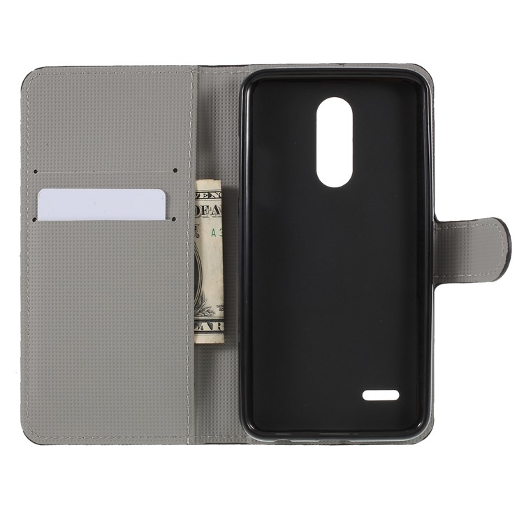 Pattern Printing PU Leather Magnetic Wallet Stand Case for LG K10 (2018) - Blue Butterfly-6