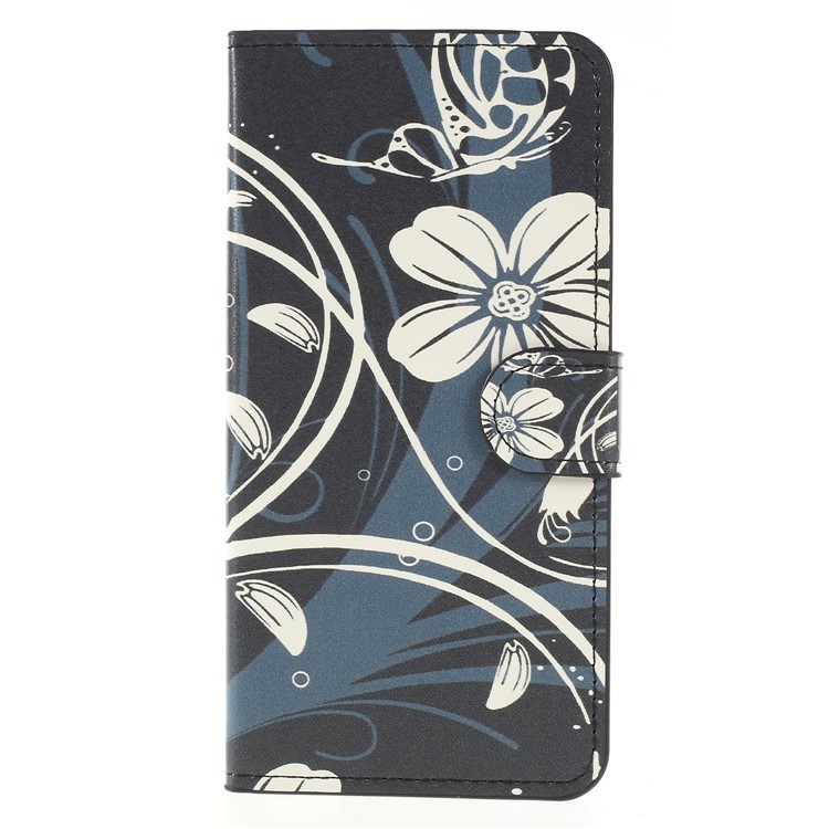 Pattern Printing Wallet Leather Stand Case for LG K8 (2018) - Elegant Flowers-3
