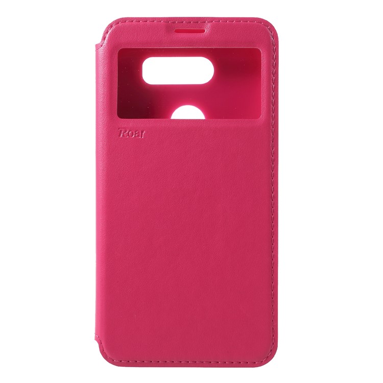 ROAR KOREA Window View Leather Card Holder Case for LG V30 - Rose-3