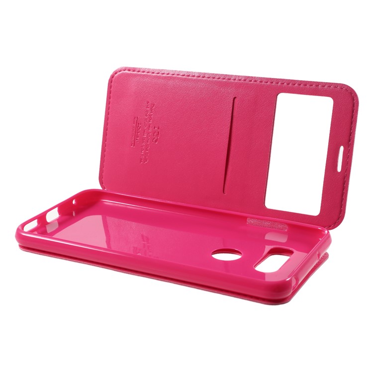 ROAR KOREA Window View Leather Card Holder Case for LG V30 - Rose-5
