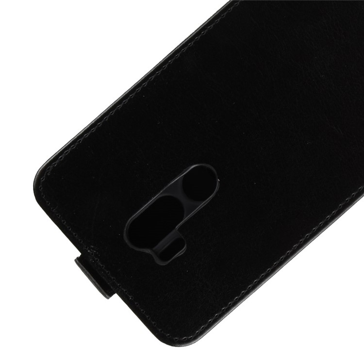 Crazy Horse Vertical Leather Card Holder Case for LG G7 ThinQ - Black-3
