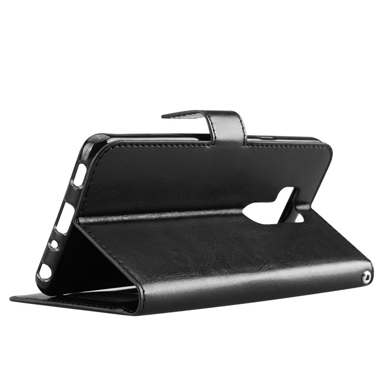 Crazy Horse Texture Wallet Stand Leather Phone Case for LG G7 ThinQ - Black-5