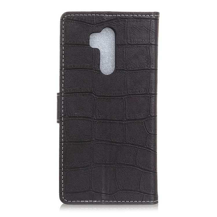 Crocodile Texture PU Leather Magnetic Stand Wallet Phone Case for LG G7 ThinQ - Black-3