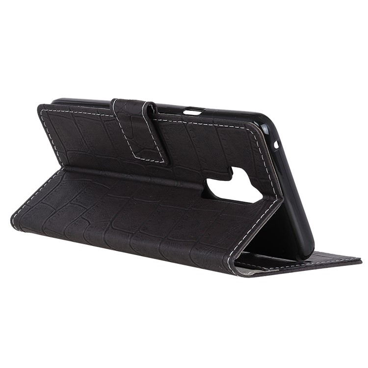 Crocodile Texture PU Leather Magnetic Stand Wallet Phone Case for LG G7 ThinQ - Black-5