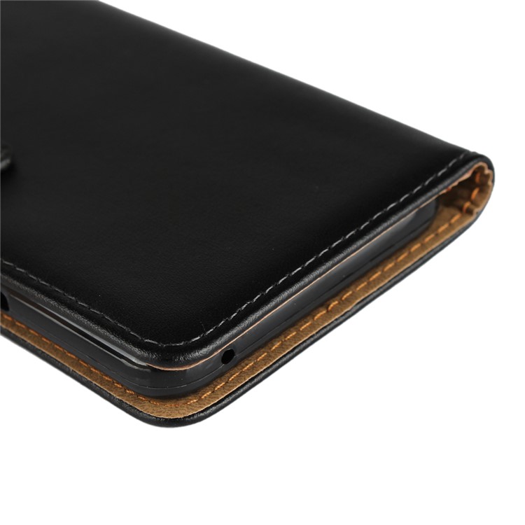 Genuine Leather Wallet Stand Phone Case for LG G7 ThinQ - Black-10