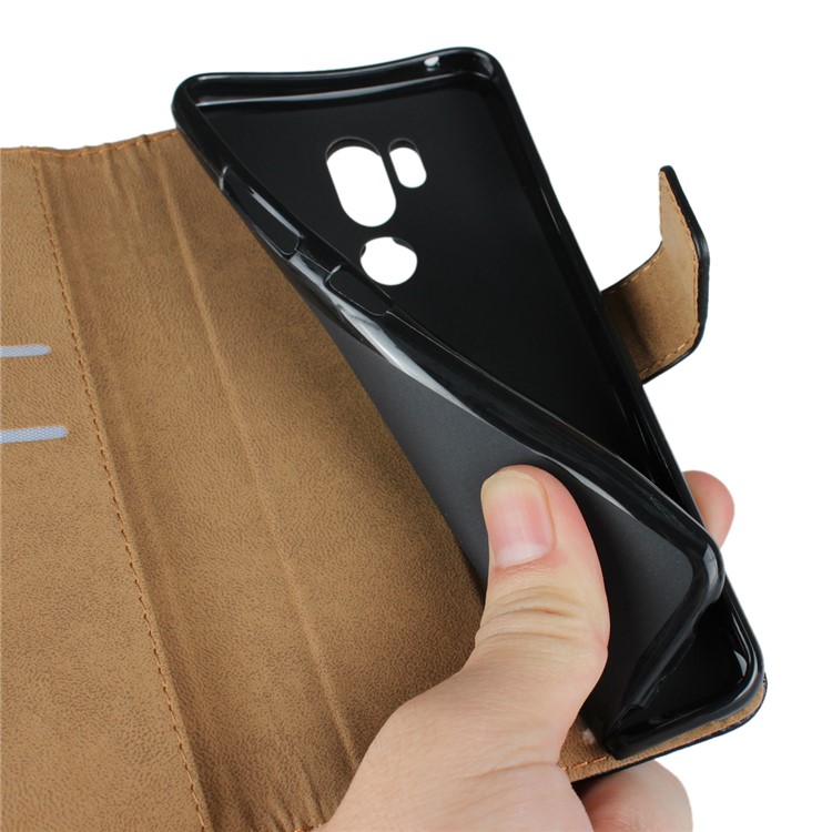 Genuine Leather Wallet Stand Phone Case for LG G7 ThinQ - Black-13