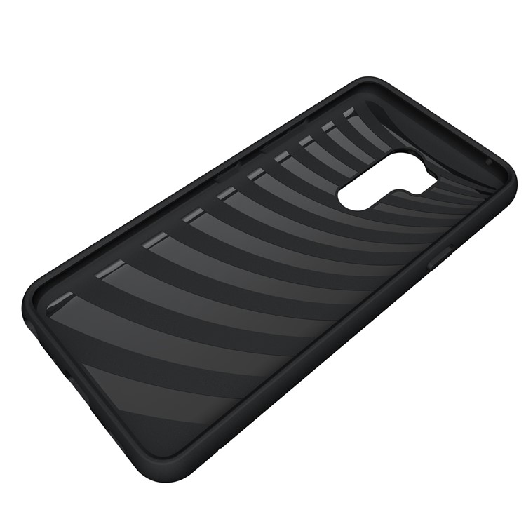 Brushed PC + TPU Combo Kickstand Case with Card Slot for LG G7 ThinQ - Black-8