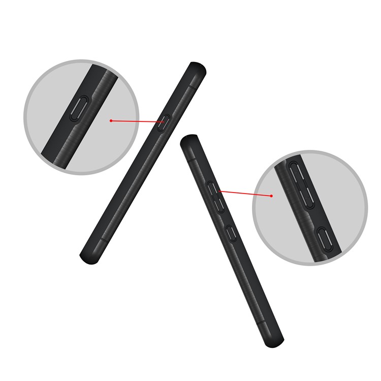 Brushed PC + TPU Combo Kickstand Case with Card Slot for LG G7 ThinQ - Black-9
