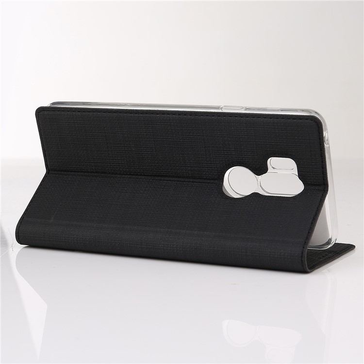 VILI DMX Cross Texture Card Holder Leather Mobile Cover for LG G7 ThinQ - Black-4