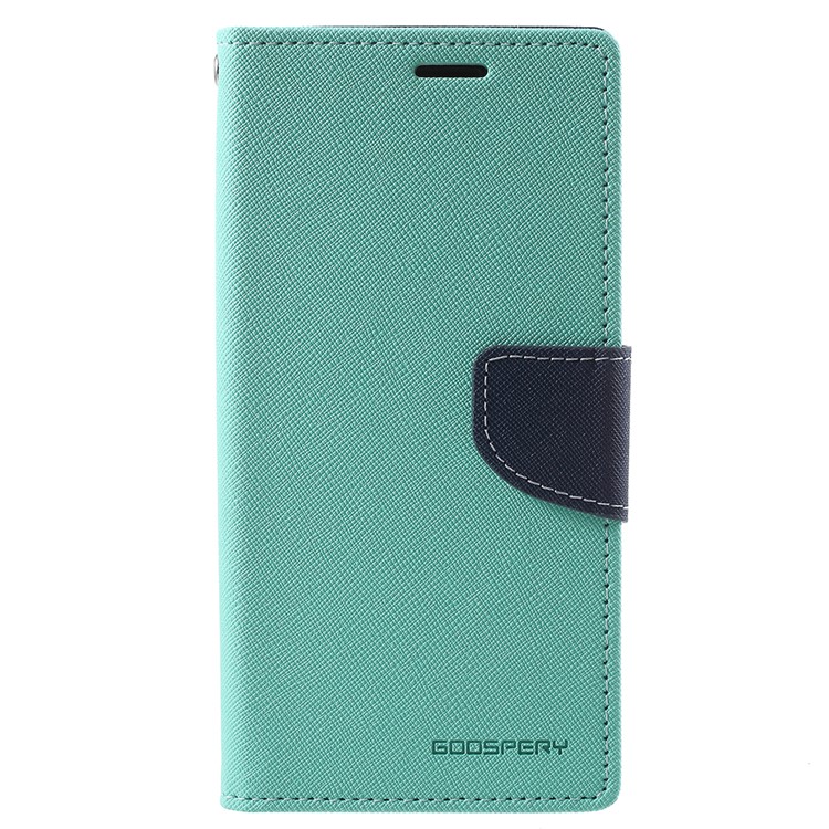 MERCURY GOOSPERY Fancy Flip Leather Wallet Stand Case Accessory for LG G7 ThinQ - Cyan-1
