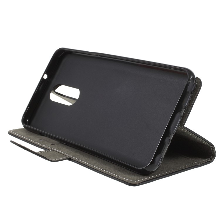 Black - Flip PU Leather Stand Wallet Protective Case for LG Q Stylus / Stylo 4-4