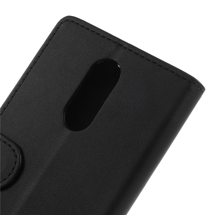 Black - Flip PU Leather Stand Wallet Protective Case for LG Q Stylus / Stylo 4-8