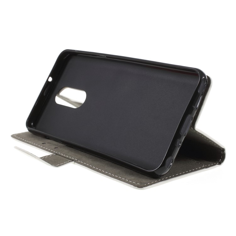 White - Flip PU Leather Stand Wallet Protective Case for LG Q Stylus / Stylo 4-4