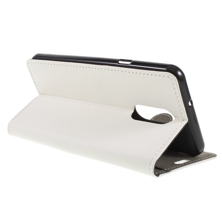 White - Flip PU Leather Stand Wallet Protective Case for LG Q Stylus / Stylo 4-5