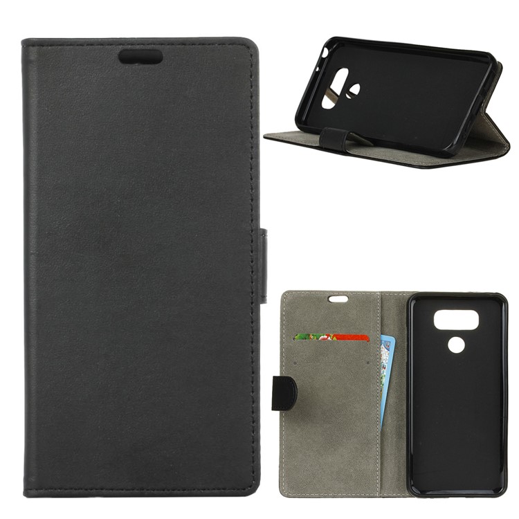 Wallet Leather Stand Case for LG V40 ThinQ - Black-1