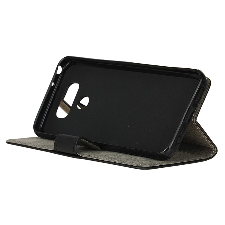 Wallet Leather Stand Case for LG V40 ThinQ - Black-6