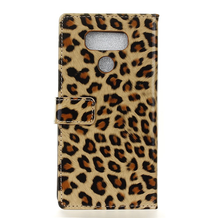 Leopard Pattern Magnetic Leather Wallet Phone Case for LG V40 ThinQ-3