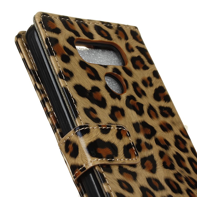 Leopard Pattern Magnetic Leather Wallet Phone Case for LG V40 ThinQ-4