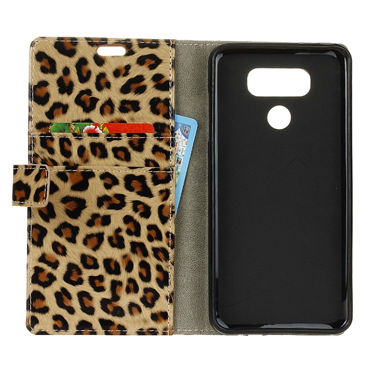 Leopard Pattern Magnetic Leather Wallet Phone Case for LG V40 ThinQ-5