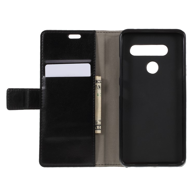Pattern Printing Stand Leather Wallet Flip Case for LG V40 ThinQ - Fierce Wolf-6