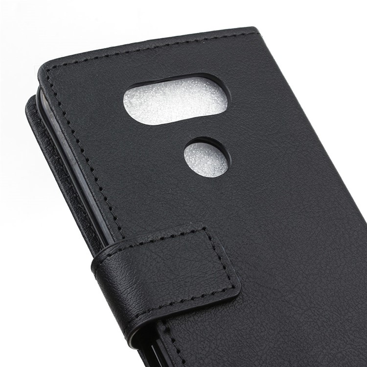 PU Leather Magnetic Wallet Case for LG V40 ThinQ - Black-4