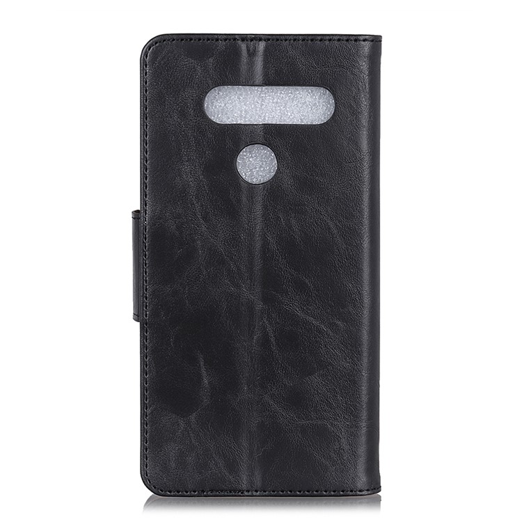 Crazy Horse Magnetic Stand Wallet Split Leather Protective Case for LG V40 ThinQ - Black-4