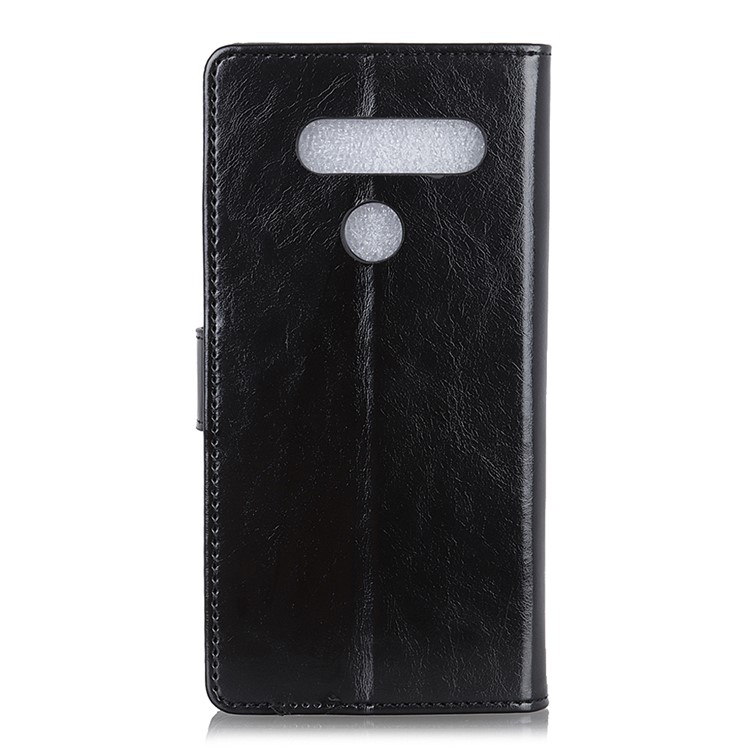 Crazy Horse Magnetic Stand Wallet Leather Mobile Phone Case for LG V40 ThinQ - Black-4