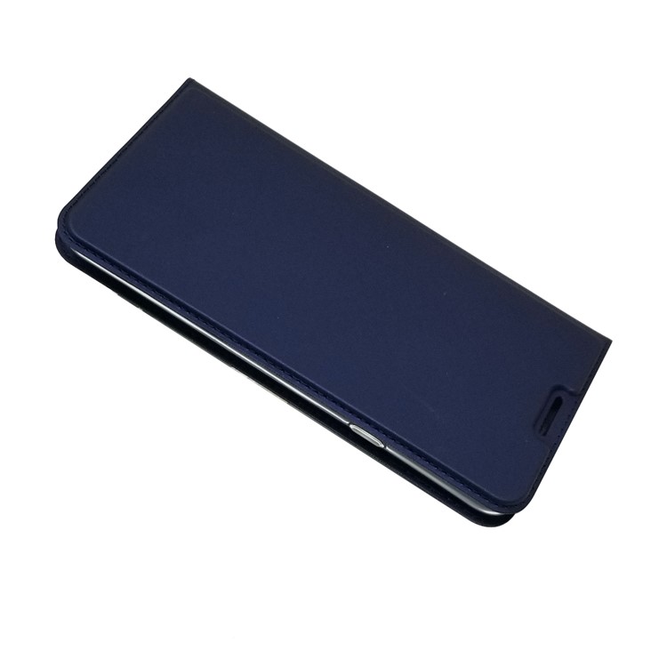 Auto-absorbed Stand Leather Card Holder Cell Phone Case for LG V40 ThinQ - Dark Blue-3
