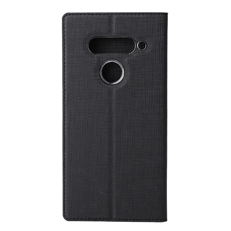 VILI DMX Cross Texture Stand Leather Phone Case for LG V40 ThinQ - Black-3