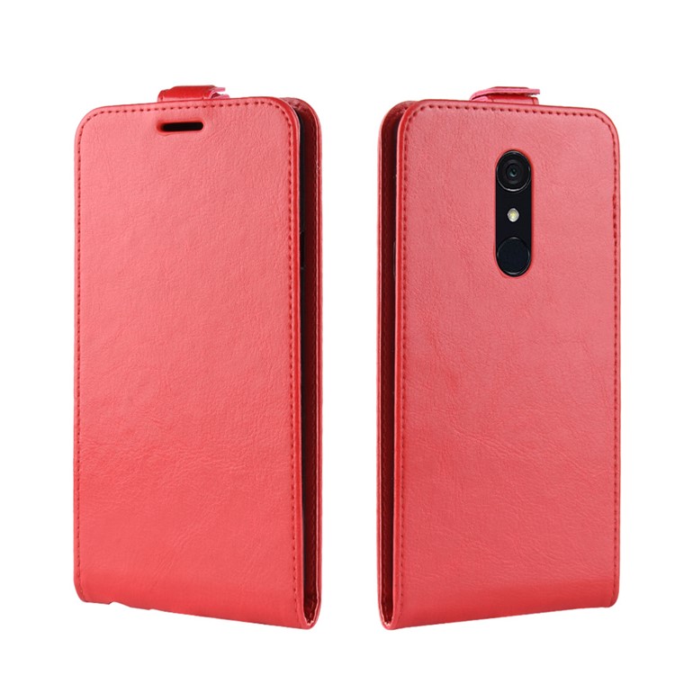 Crazy Horse Vertical Flip PU Leather Protection Shell for LG G7 Fit - Red-2