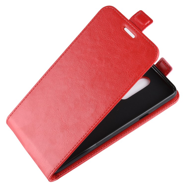 Crazy Horse Vertical Flip PU Leather Protection Shell for LG G7 Fit - Red-3
