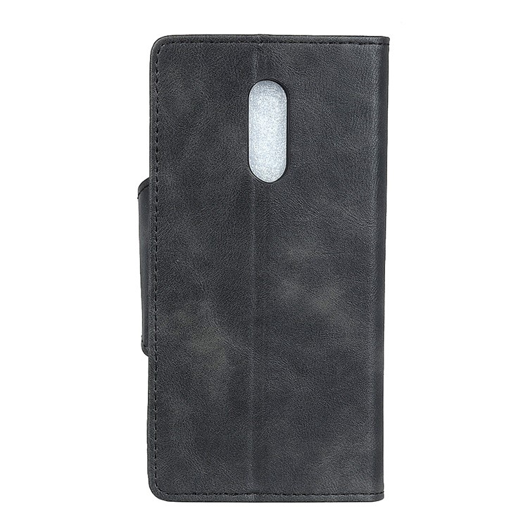 Wallet Leather Stand Case for LG G7 Fit - Black-4