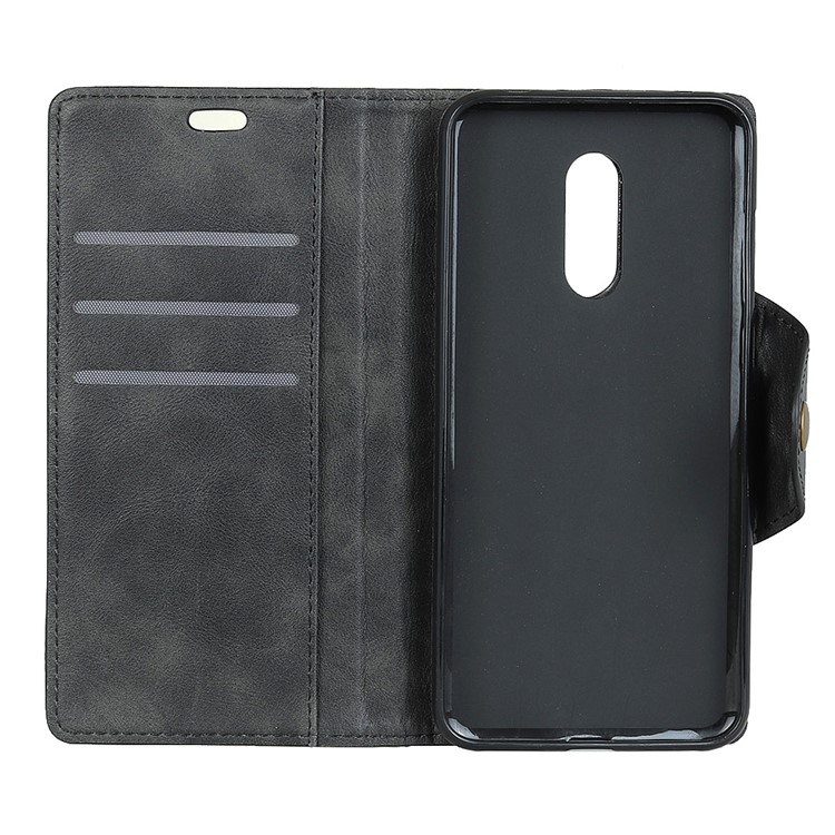 Wallet Leather Stand Case for LG G7 Fit - Black-5