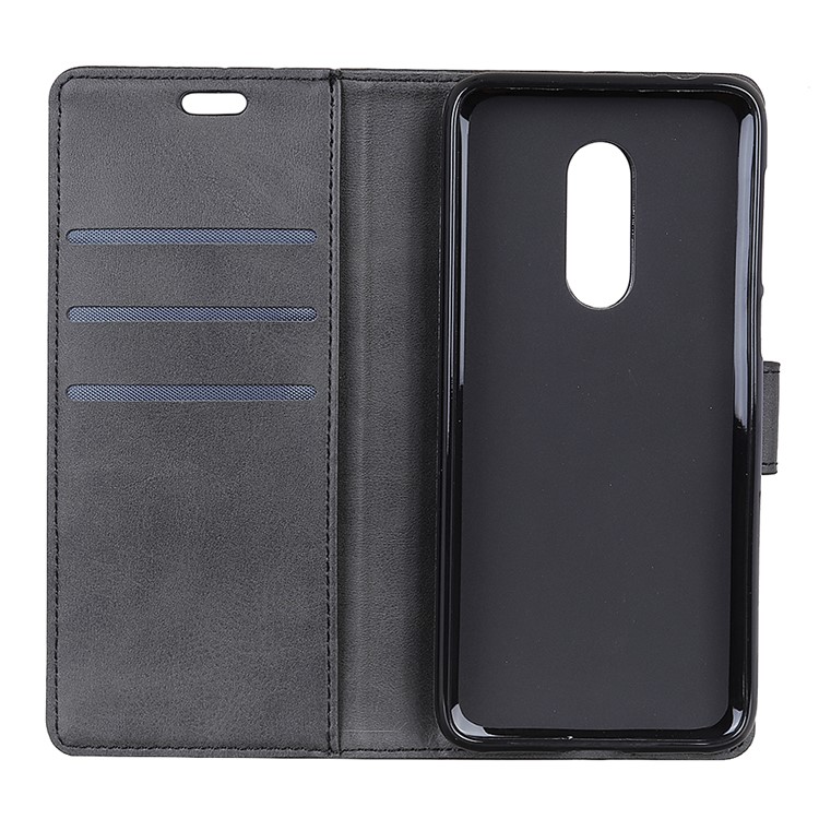 Matte PU Leather Wallet Stand Phone Case for LG G7 Fit - Black-4