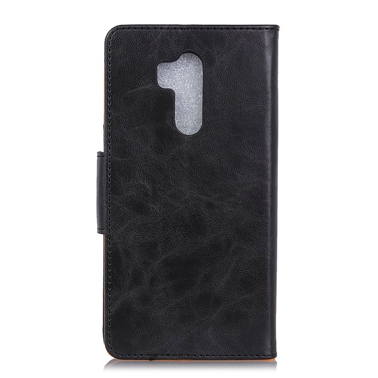 Crazy Horse Wallet Leather Stand Case for LG G7 One - Black-5