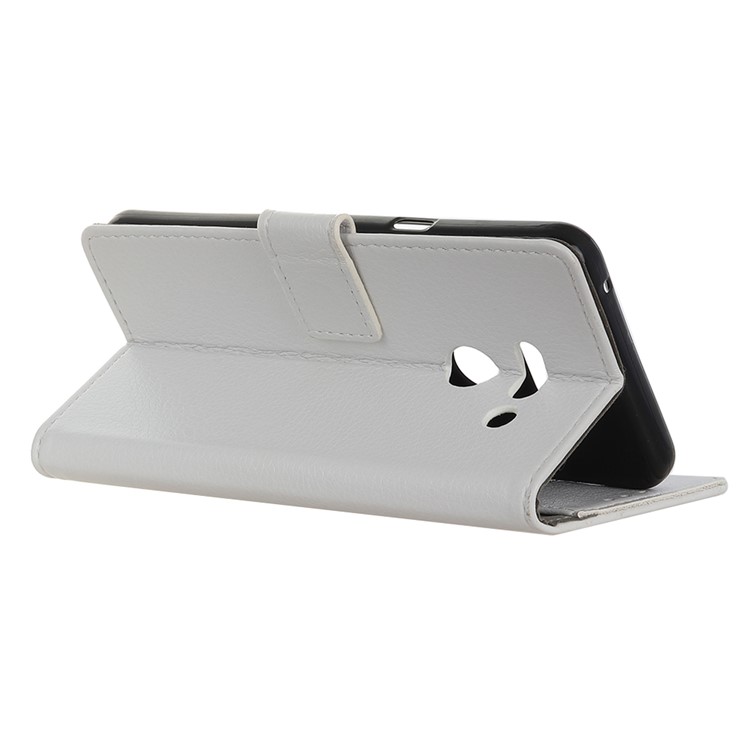 Litchi Texture Wallet Stand Leather Protector Cover for LG G8 ThinQ - White-3