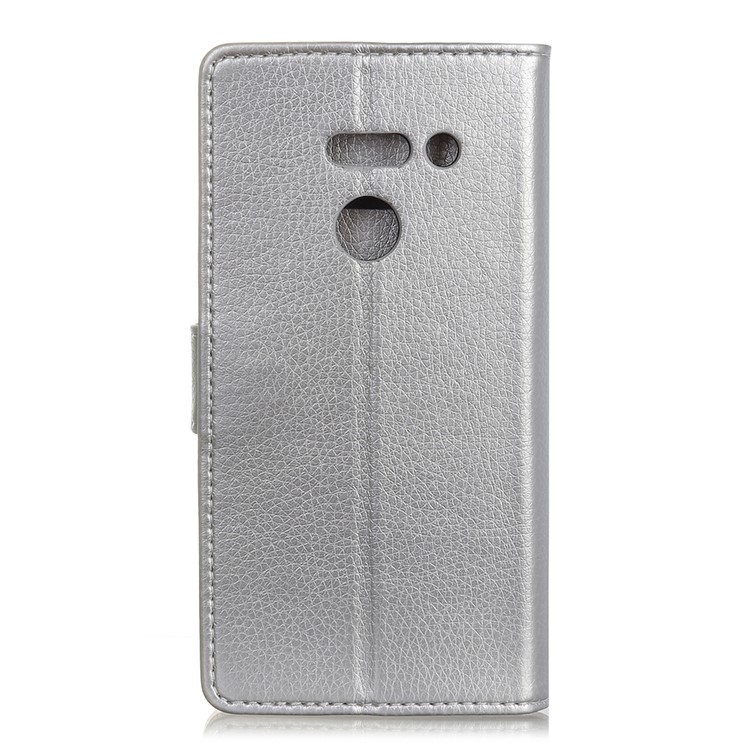 Litchi Texture Wallet Stand Leather Protector Cover for LG G8 ThinQ - Silver-8