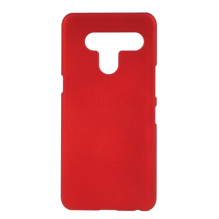 Rubberized PC Hard Mobile Phone Shell for LG V50 ThinQ 5G - Red-1